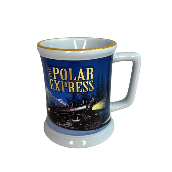 The Polar Express Mug 3D With Gold Rim BELIEVE Coffee Hot Chocolate Christmas - Picture 1 of 10